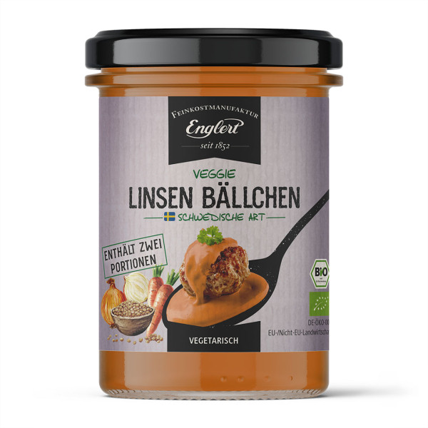 BIO Veggie Linsen Bällchen Schwedische Art 390g / Glas